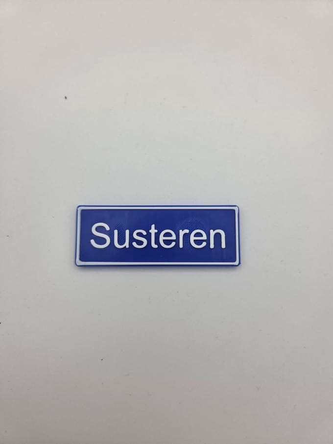 Koelkast Magneet plaatsnaam 8 X 3 CM Susteren