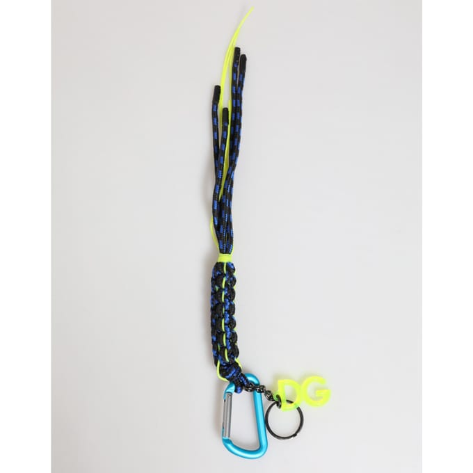 Dolce & Gabbana Multicolor Polyester Tape String DG Logo Sleutelhanger