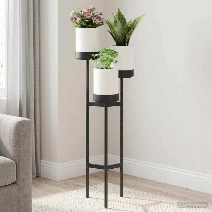 vidaXL - Bloemenstand - Wit - 42 - x - 39,5 - x - 125 - cm - PP - en - staal