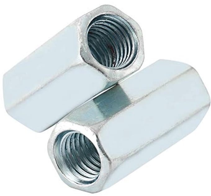 Dailygoody - Lange Stangmoer - Verbindingsdop - Zink - M12 x 40 mm