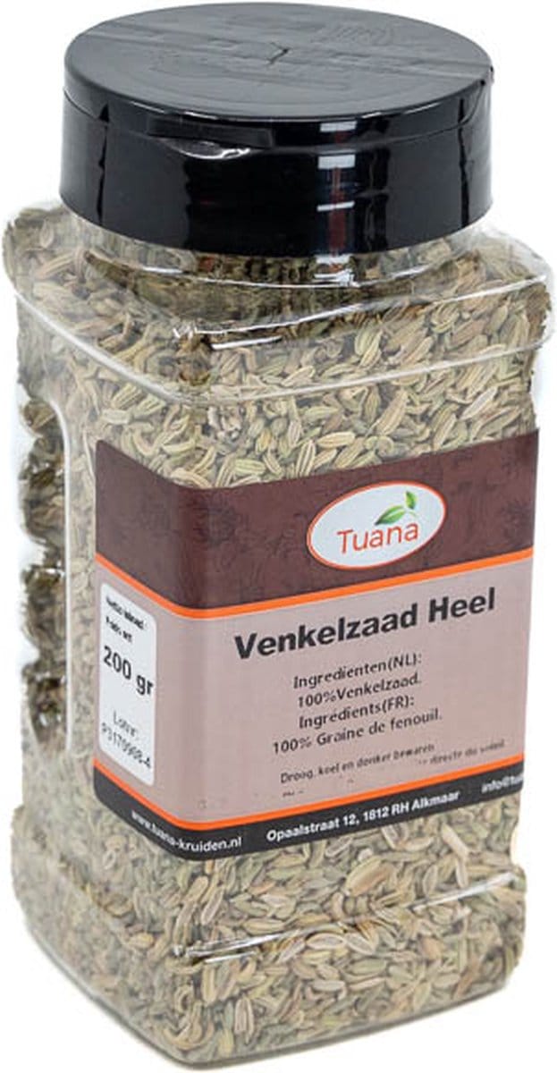 Tuana Kruiden - Venkelzaad Heel - 140 Gram - Tuanashop - MP-V-0006
