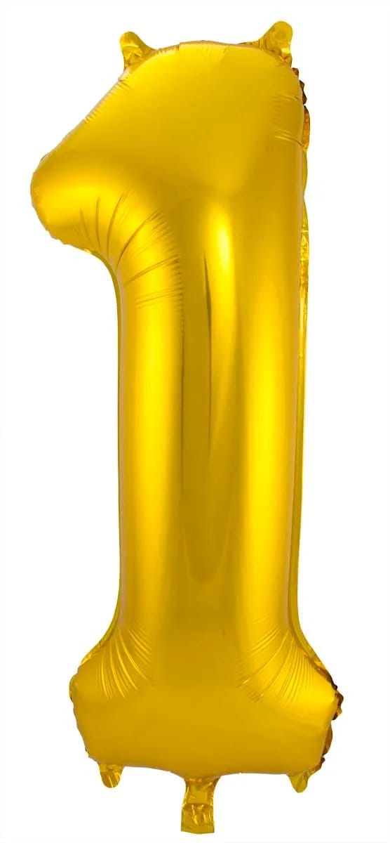 Folieballon 1 jaar - Goud - 86 cm