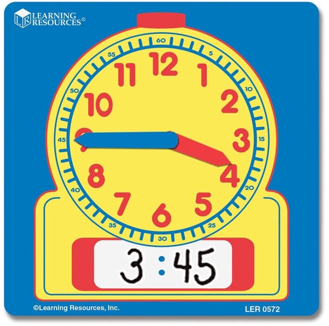 Learning Resources Schrijf & Wis klok, leerling klokken (10 st.) - 6+