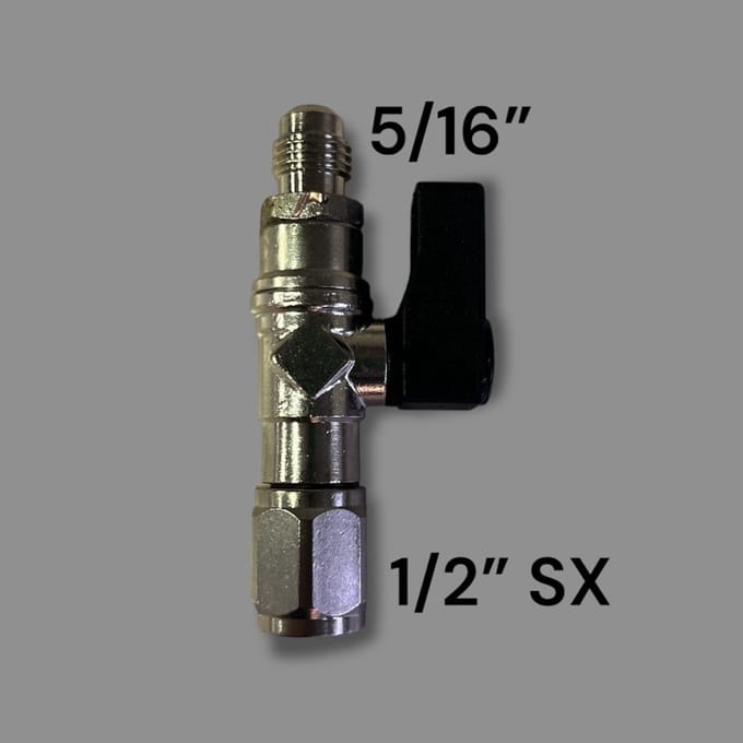 Kogelkraan 1/2″ SX x 5/16″ voor flessen van 1 – 2 kg