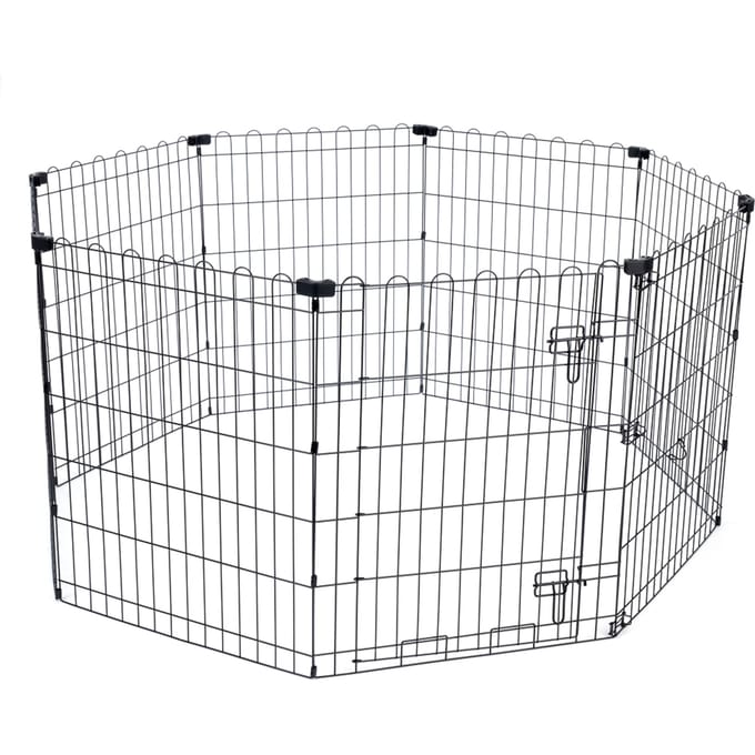 TIAKI metalen puppypen maat M: 8 panelen à 61x76cm, hond