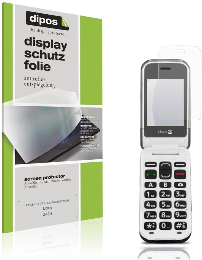 dipos – 4x Matte Beschermfolie geschikt voor Doro 2424 | Krasbestendige & antireflecterende Screenprotector Ultra-Thin