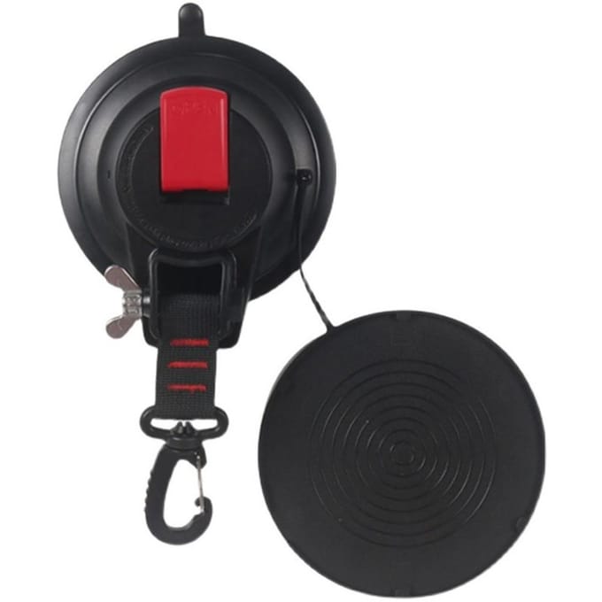 Ventouse Robuste avec Crochets pour Camping-car, Ventouse d'Arrimage pour Auvent, Bateau, Camping, Piège black