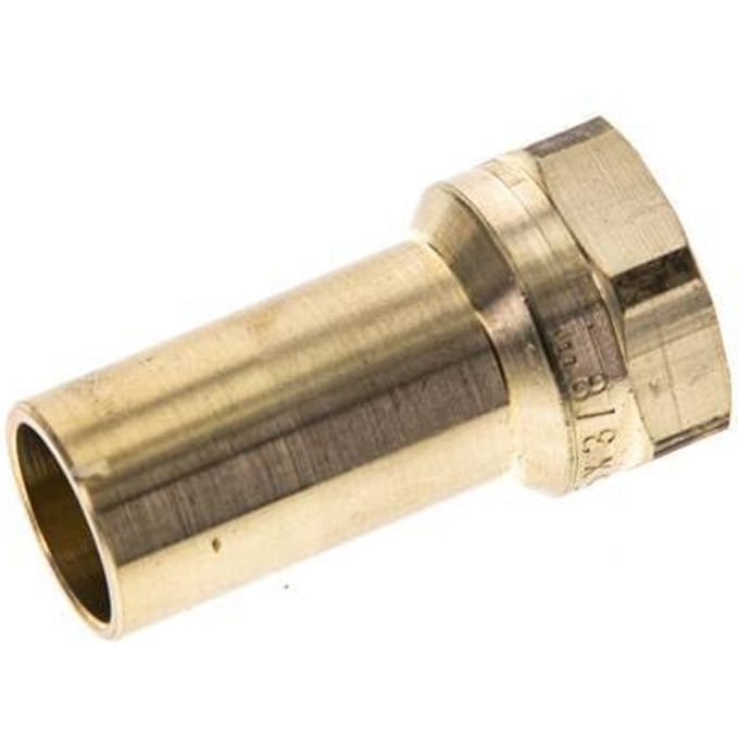 Perskoppeling - 15mm Buiseinde & Rp 3/8'' Persmof - Koperlegering