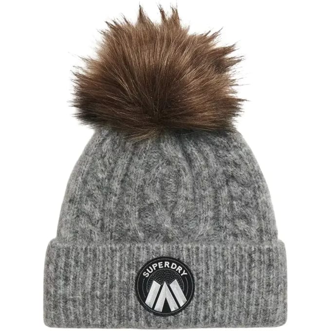 Dames gebreide kabelhoed Superdry Luxe