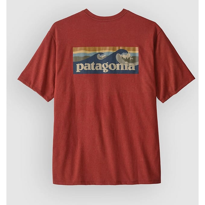 Patagonia Boardshort Logo Pocket Responsibili T-Shirt rood