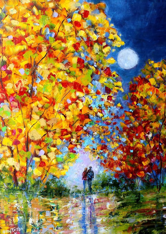 Enjoy Puzzle legpuzzel Autumn Moon - 1000 stukjes kleurrijk.