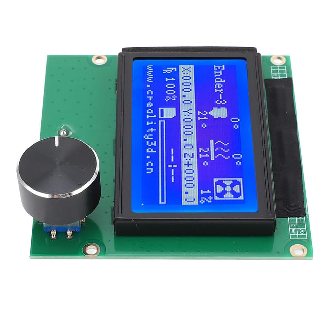 Écran LCD 12864 bleu pour imprimante 3D, panneau de commande avec câble ruban pour ENDER 3, 3S, 3X, 3 Pro blue