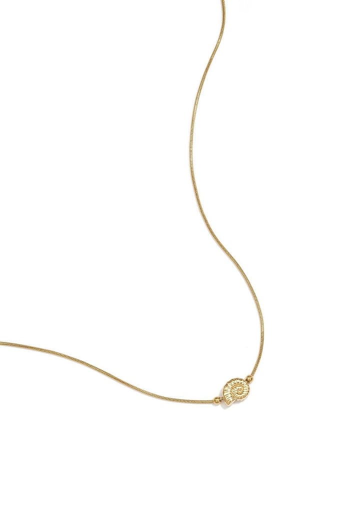 Minimalistische ketting met spiraalschelpje