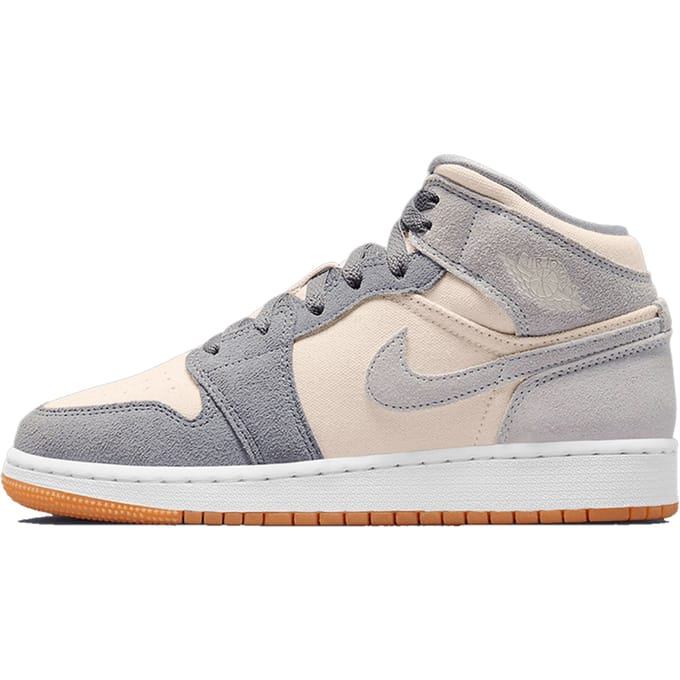 Air Jordan 1 Mid SE Coconut Milk Particle Grey (GS)