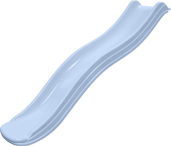 Kunststof glijbaan Tweeb - 175 cm - Platformhoogte 90 cm - Pastel blauw