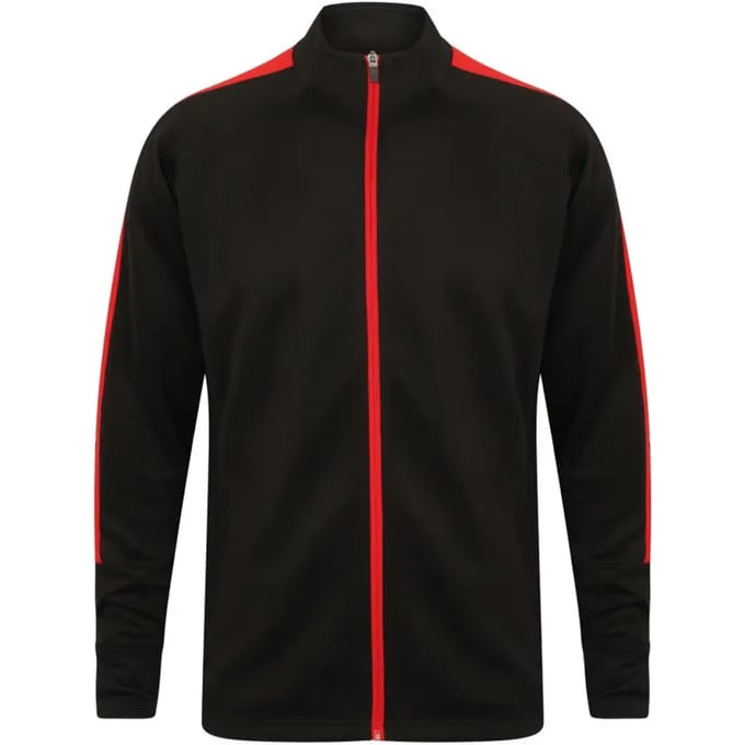 Unisex Tracksuit-top met ritssluiting Black/Red - S