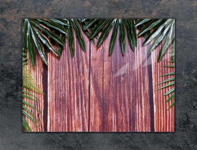TMK ArtDeko - Snijplank - 70x52 cm - Glas - Bladeren