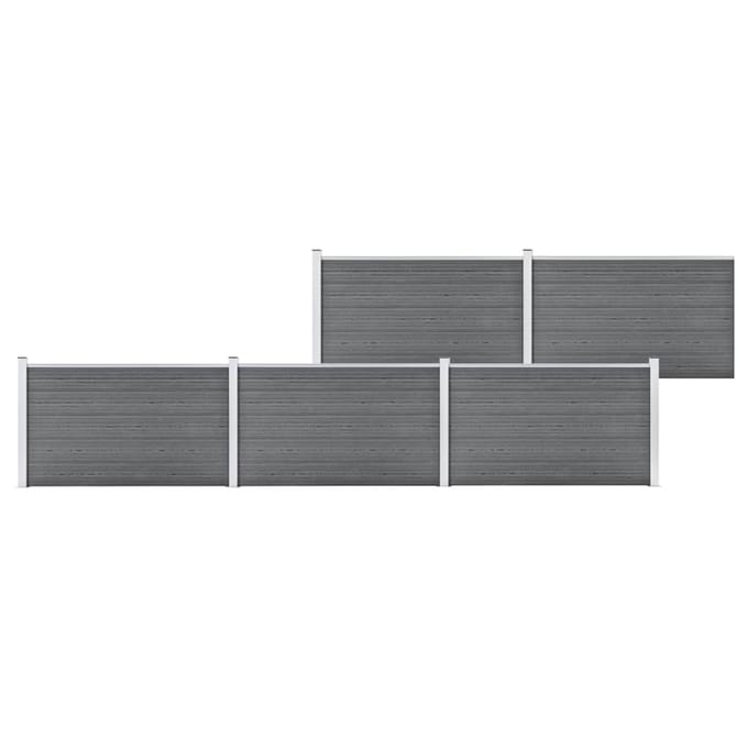 vidaXL Schutting 872x106 cm HKC grijs