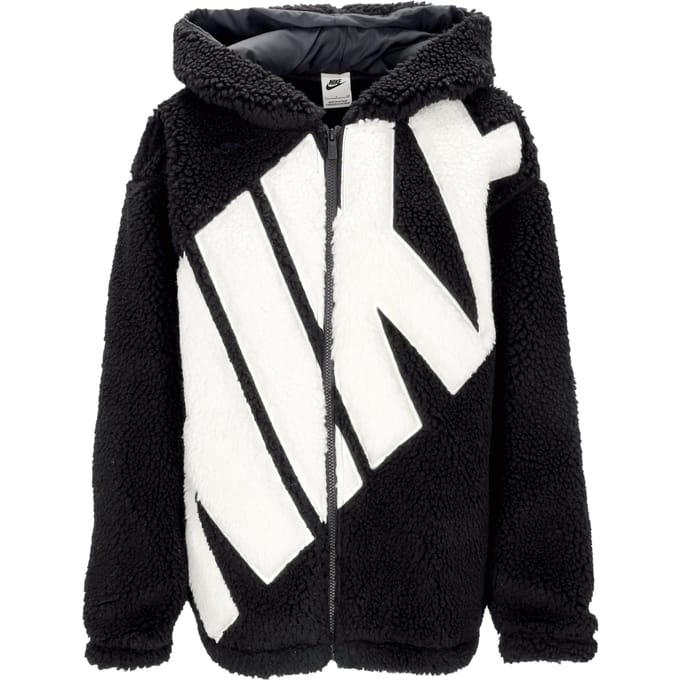 Teddy Bear Dames W Sportswear Logo Hoogpolig jack Zwart/zeil