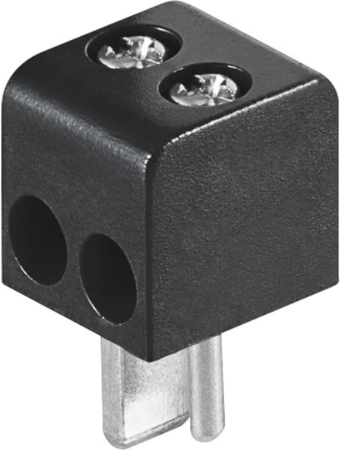 Loudspeaker connector mannelijk zwart - schroefbaar