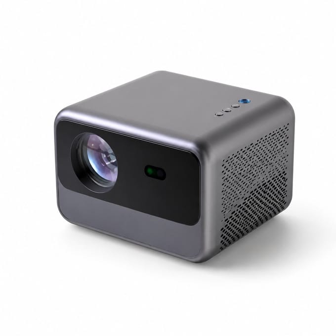 Ryoudavell -Mini Beamer - Smart 1080P Full HD - 4K Ondersteuning - 10.000 Lumen - WiFi & Bluetooth - Ingebouwde Speakers - Draagbare Thuisbioscoop - iOS & Android - Autofocus + Smart Remote