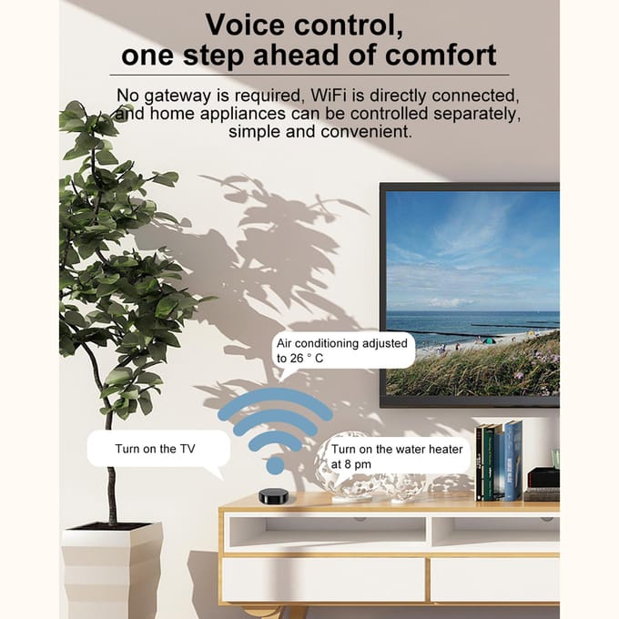 YRC11 IR Afstandsbediening Smart Home WiFi Afstandsbediening Smart Life APP Bediening Compatibel met zwart