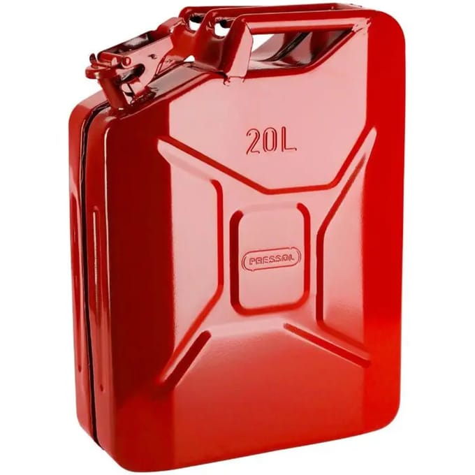Jerrycan benzine brandstof metaal leger type us Pressol