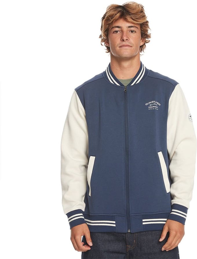 Quiksilver Fleece Bomber Sweatshirt Blauw 2XL Man