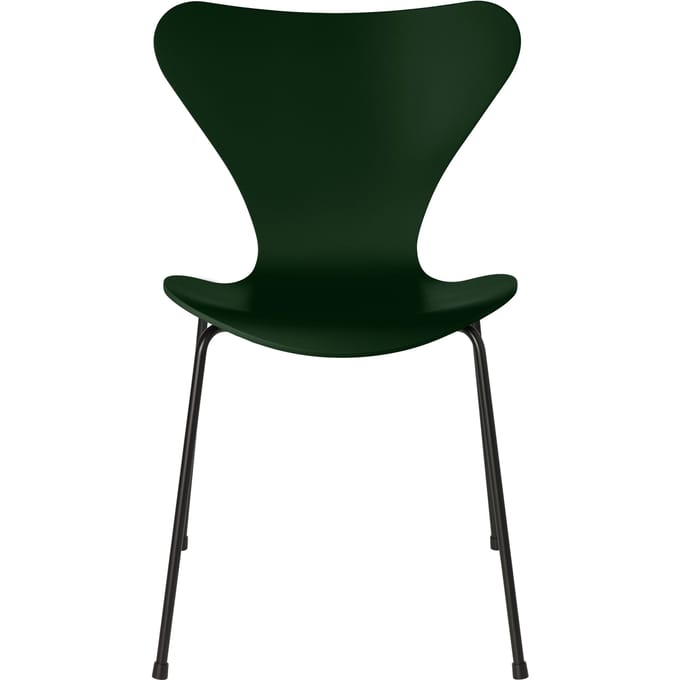 Fritz Hansen Serie 7 3107 Stoel - lak - evergreen - zwart