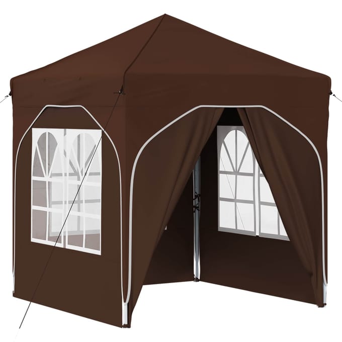 vidaXL - Pop-up - Feesttent - 192 - x - 192 - x - 245 - cm - Bruin