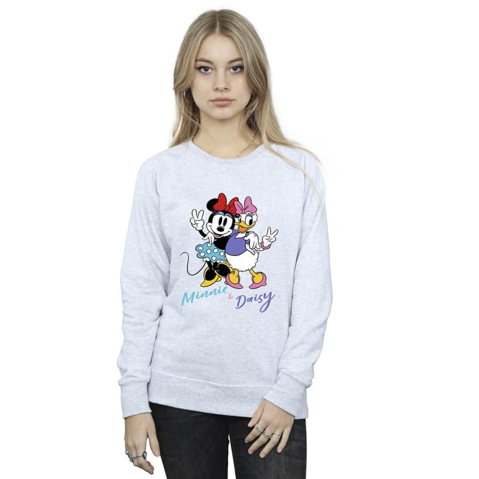 Disney Dames/Dames Minnie Mouse en Madeliefje Sweatshirt (Sportgrijs)