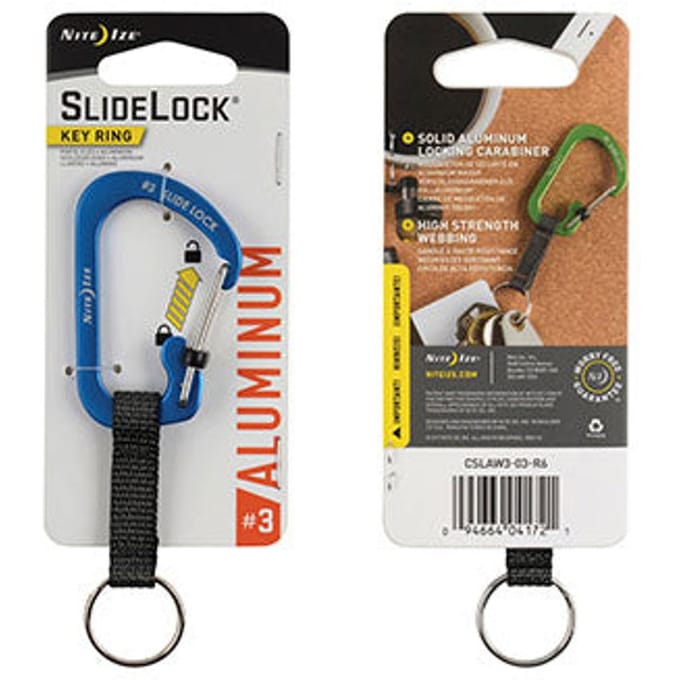 NITE IZE SlideLock Key Ring Aluminum - Blue
