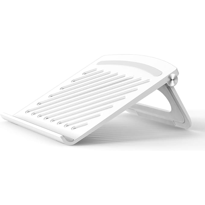 Support pliable pour ordinateur portable, tablette, base ergonomique, creux, refroidissement, antidérapant, portable blanc