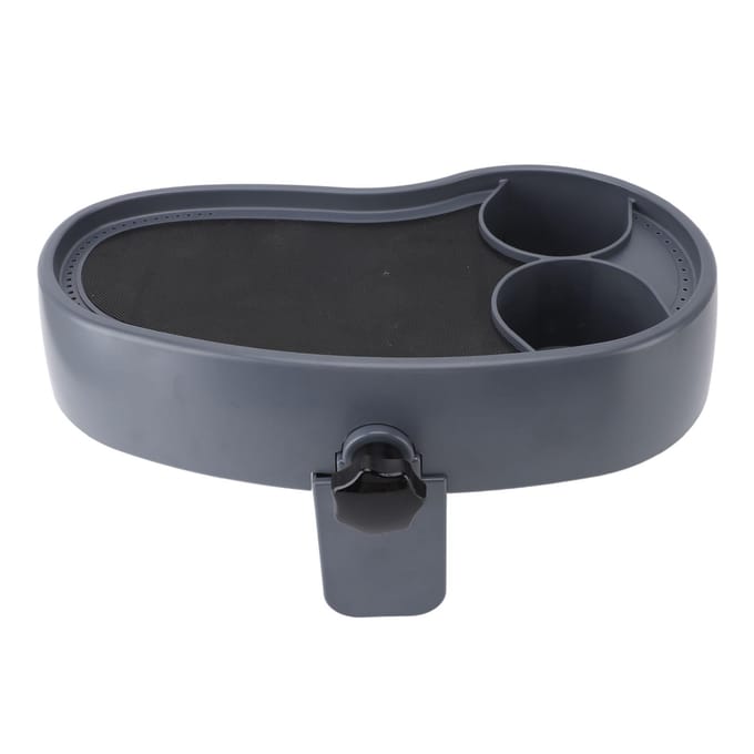 Hottub Dienblad Verstelbaar Plastic Antislip met Bekerhouder Hottub Serveerblad voor Drank Boeken black