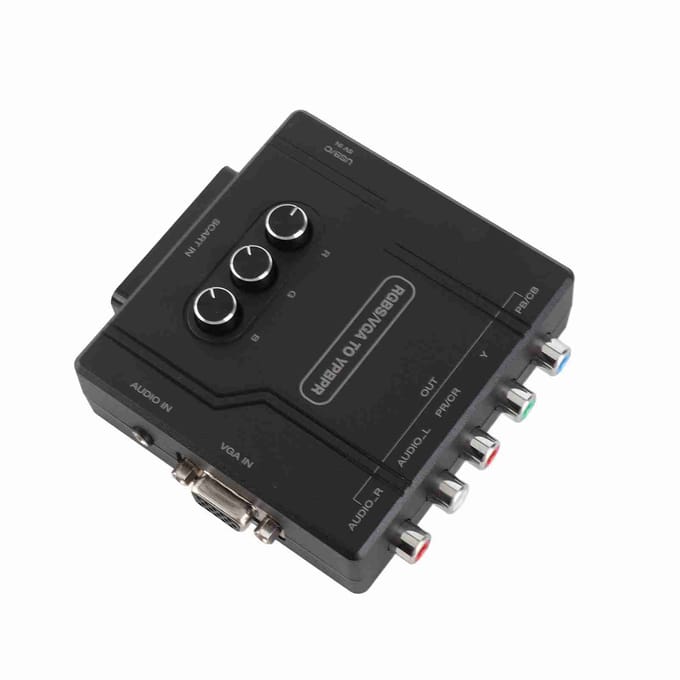 RGBS VGA SCART naar YPBPR Component Converter voor SFC voor N64 voor Wii voor MD voor Saturn