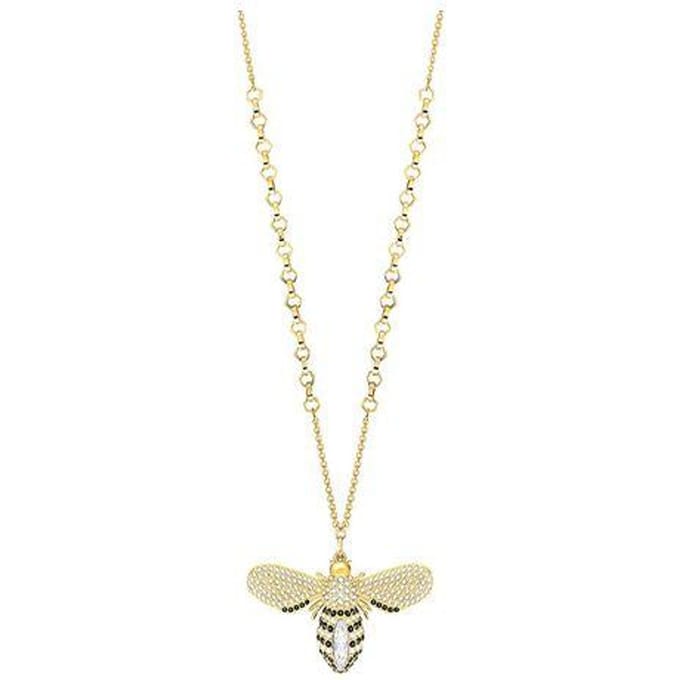 Swarovski Lisabel Chaîne de pull plaquée or Collier pour femme 5394212 Box (Random Color) beige