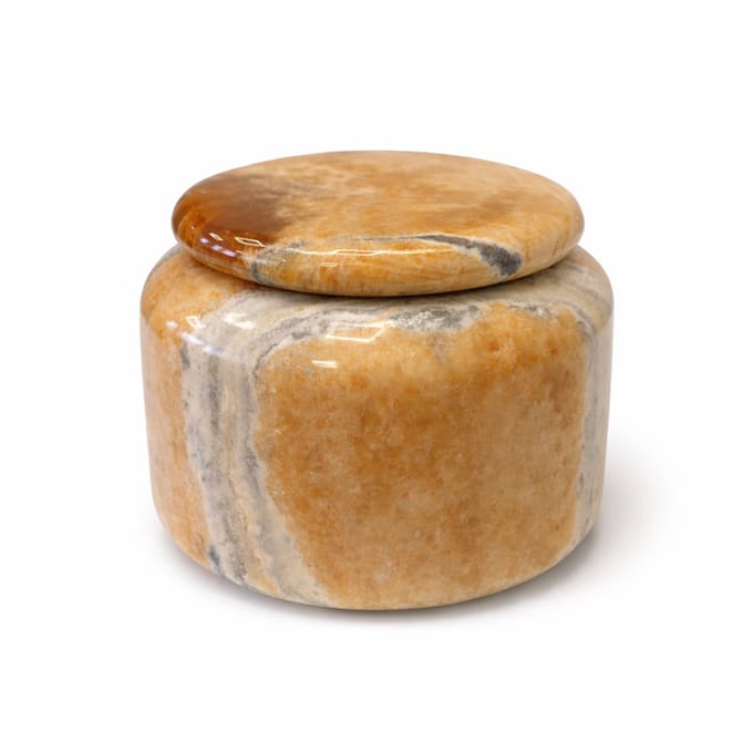 Onyx - Marmer - Decoratief Object - Opbergpot - Kaarshouder - Ø18cm H18cm