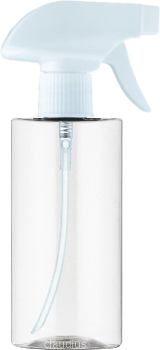 Lege Plastic Fles 500 ml PET - Transparant - met witte spraykop - set van 10 stuks - navulbaar - leeg