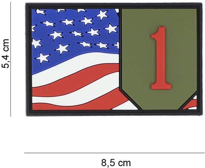 Embleem 3D PVC 1st Infantry vlag