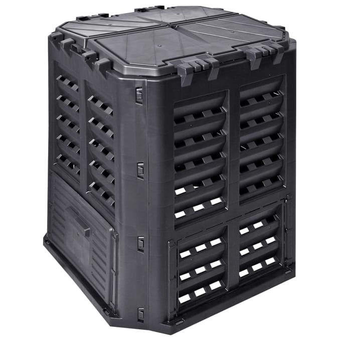 vidaXL - Compostbak - 360 - L - 68,9x68,9x83,9 - cm - zwart