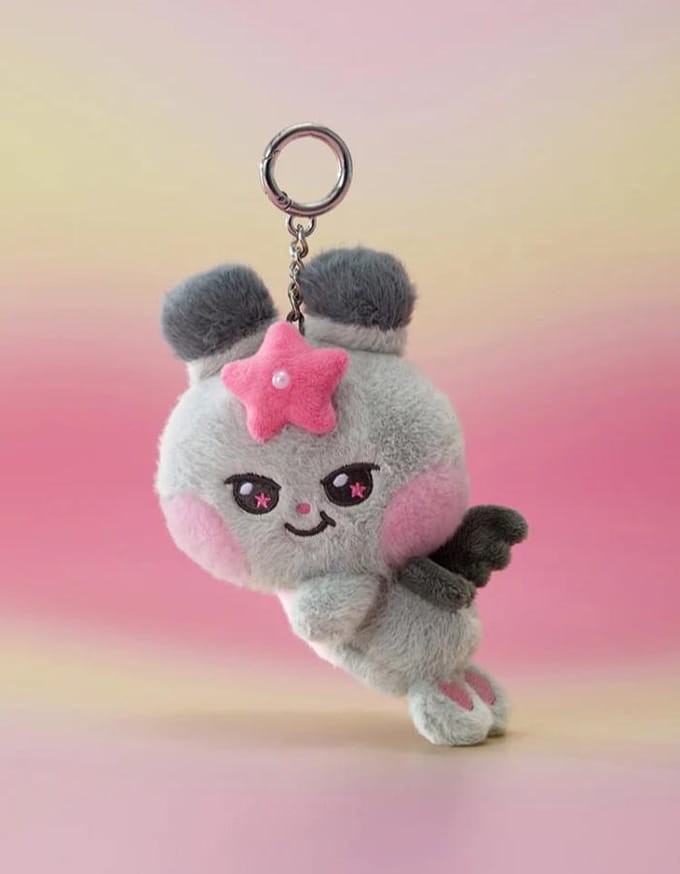 ATEEZ - [MIGHTEEZ Wonder Room] fee Pluche Sleutelhanger DDEONGYO (SEONGHWA) gray
