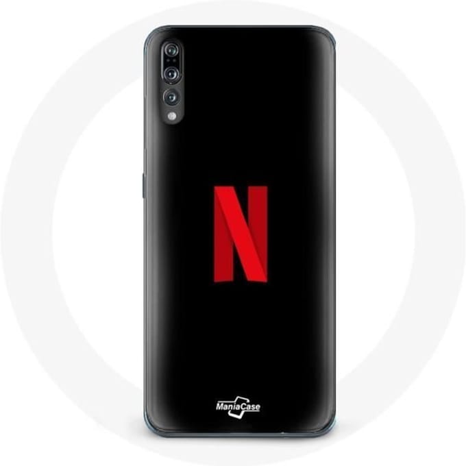 Coque - MANIACASE - Huawei P20 - Logo Netflix - Souple - Protection noir