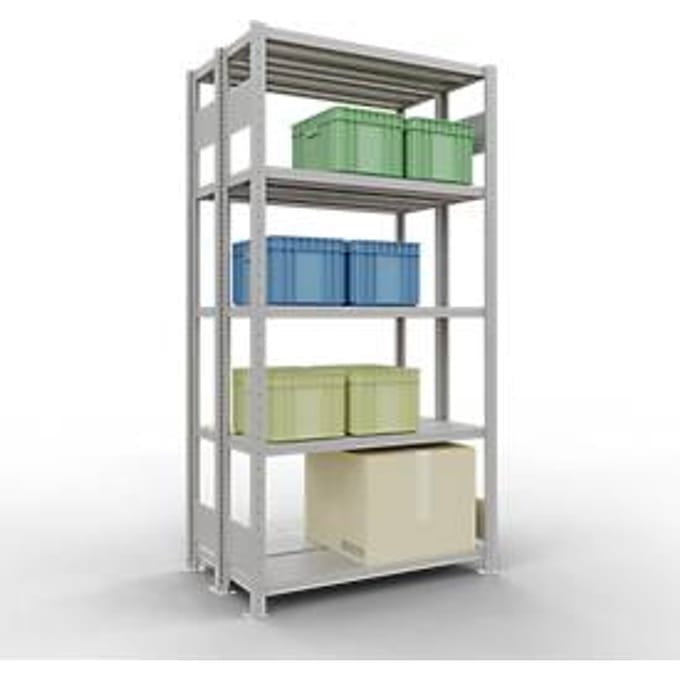 SCHULTE Lagertechnik - Dubbel legbordstelling. Type 250 kg - 2000x1000x2x300 mm, 10 schappen