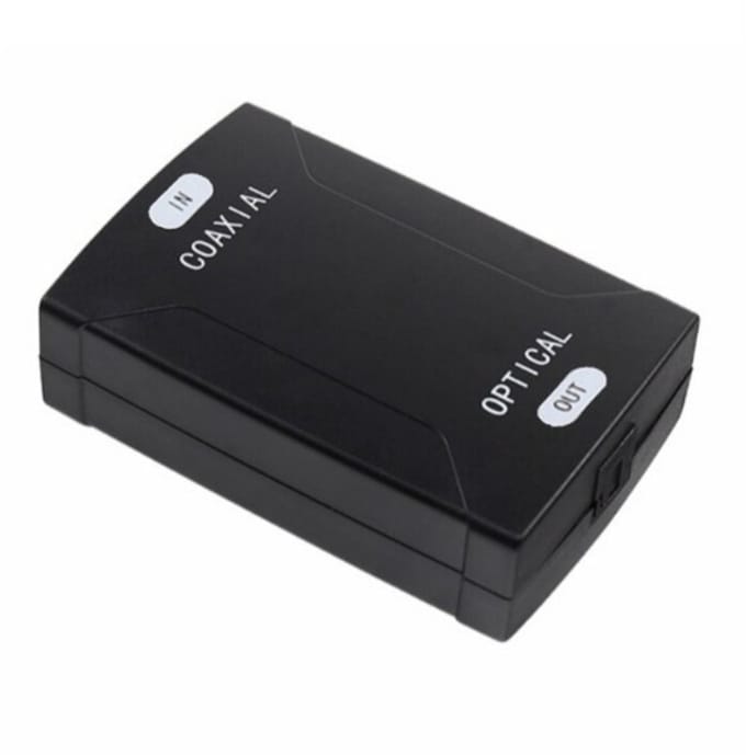Dolphix Coaxiaal naar Optisch Toslink converter - S/P DIF - netvoeding