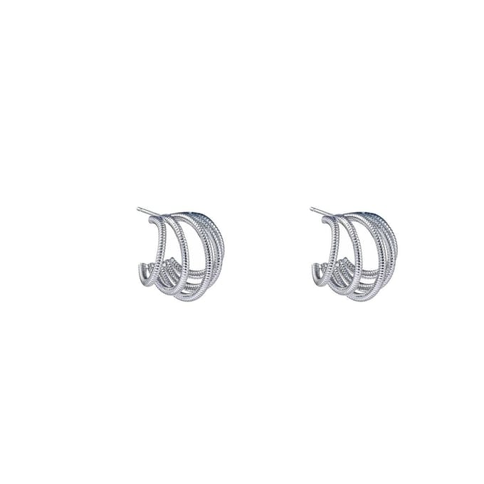 Go Dutch Label Oorknoppen 5 way hoop Zilver