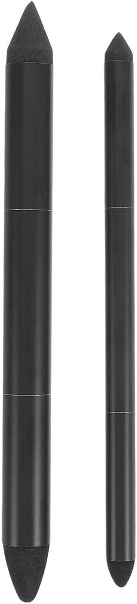 Mengstiften Dubbele Punt - Schetsborstel Pastel - Kunst Maken - Zachte Spons Tip - 14.5 cm Lengte - Zwart