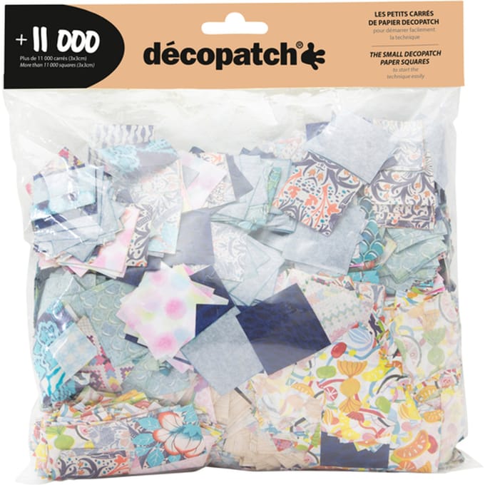 Hobbypapier Décopatch 3x3cm set à 11.000 stuks assorti