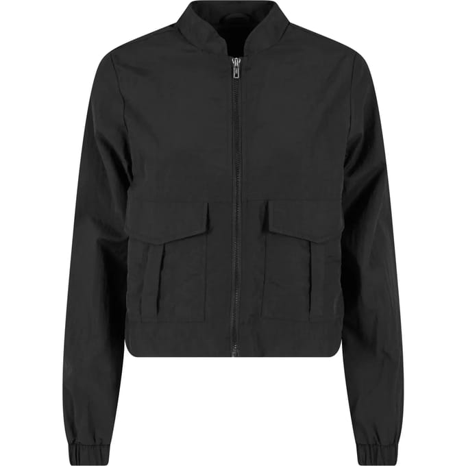 Urban Classics - Short Crinkle Nylon Jacket - S - Zwart