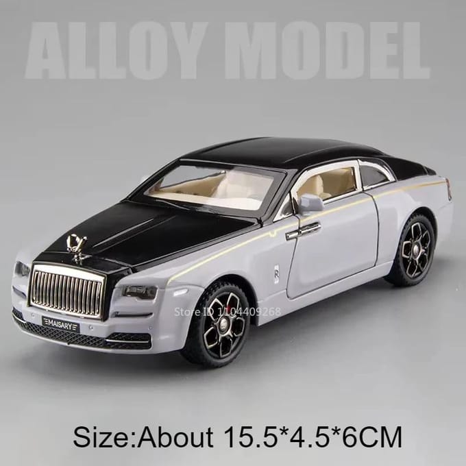 1:32 Rolls Royce Phantom Wraith Speelgoedauto Model Die-Cast Legering Rubberen Band Deuren Openende Modellen Voertuigen Kinderen Miniature Auto's Speelgoed