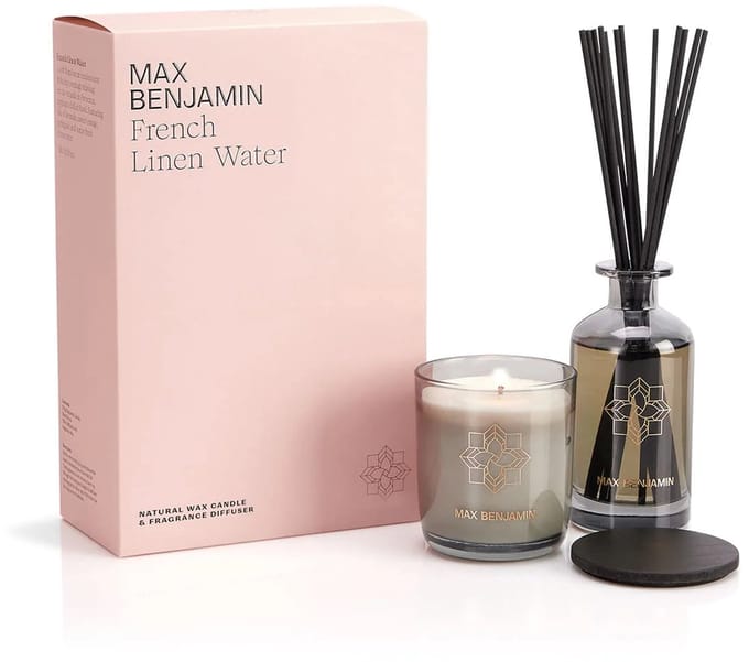 Max Benjamin Geurkaars & Geurstokjes Cadeauset - French Linen Water